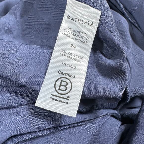 Athleta Brooklyn Textured Jumpsuit Medieval Violet Women's Size 24 New With Tags - Picture 7 of 13